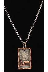 Silver Strike Silver Strike Copper Praying Cowboy Necklace D47005
