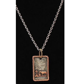 Silver Strike Silver Strike Copper Praying Cowboy Necklace D47005