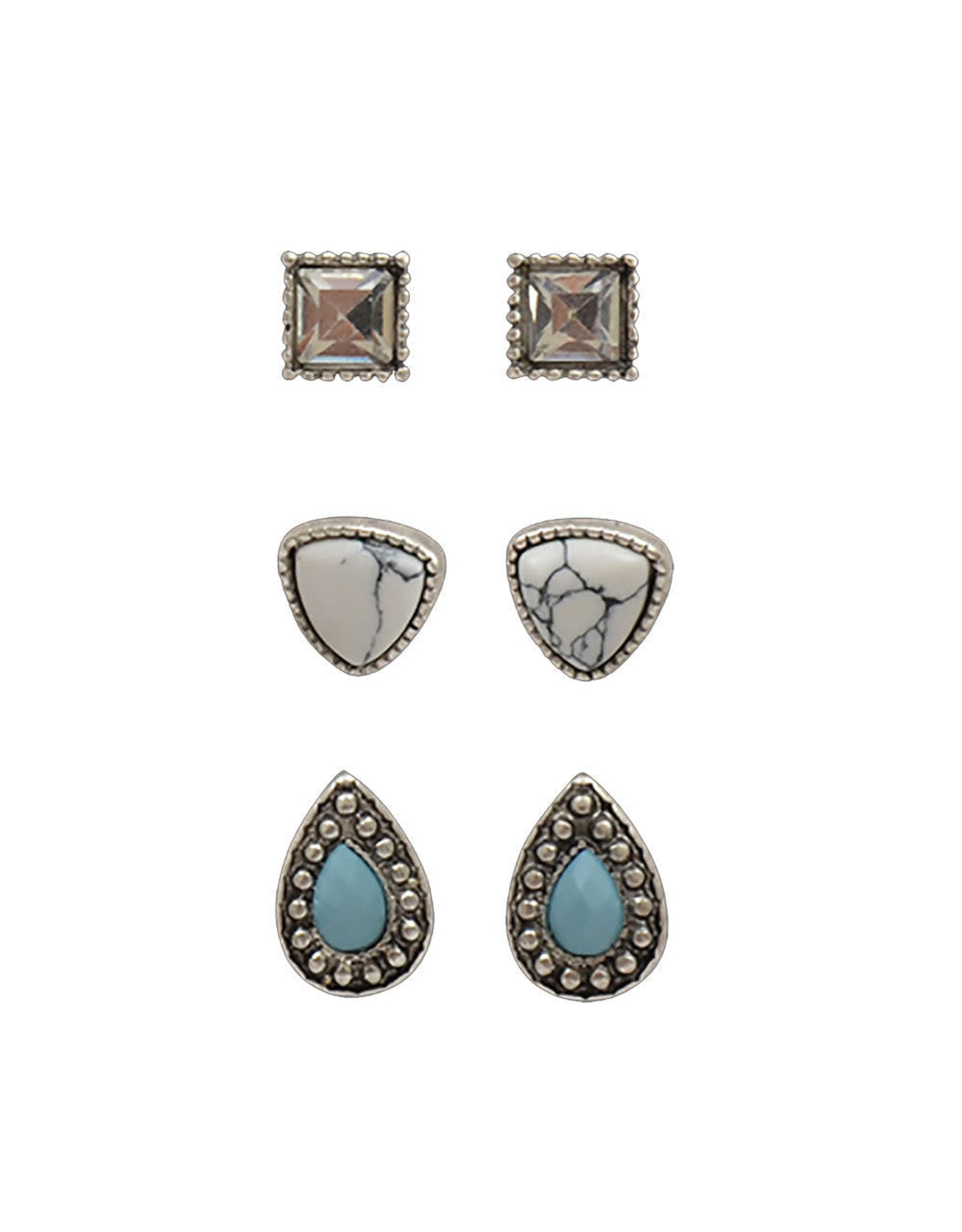 Silver Strike Silver Strike Stud Earring Set DE021SBTQ