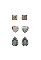 Silver Strike Silver Strike Stud Earring Set DE021SBTQ