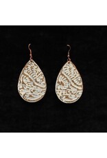 Blazin Roxx Blazin Roxx Floral Stamped Leather Earrings 30372