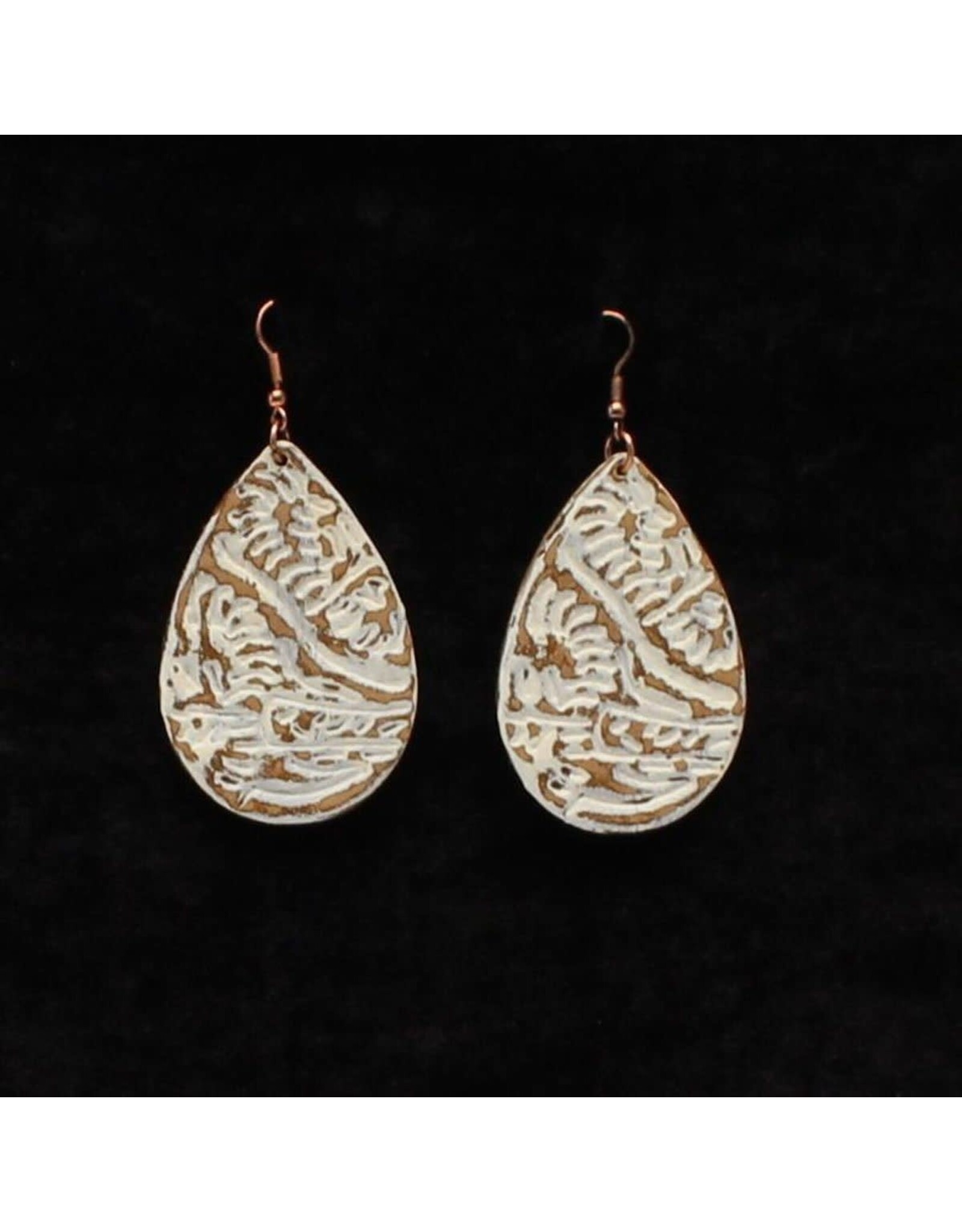 Blazin Roxx Blazin Roxx Floral Stamped Leather Earrings 30372