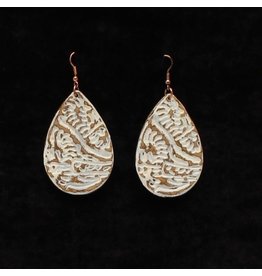 Blazin Roxx Blazin Roxx Floral Stamped Leather Earrings 30372