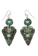 Blazin Roxx Blazin Roxx Patinaed Arrowhead Earrings 29099