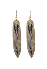 Silver Strike Silver Strike Leather Arrow Earrings DE0598IV