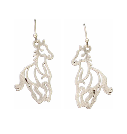 Silver Strike Silver Strike Silver Running Horse Earrings D460012836