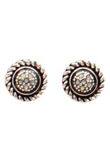 Silver Strike Silver Strike Silver Rope Edge Stud Earrings DE351SWT