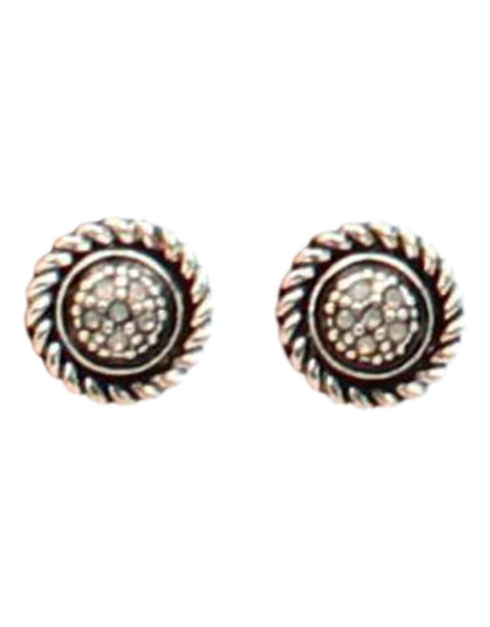 Silver Strike Silver Strike Silver Rope Edge Stud Earrings DE351SWT