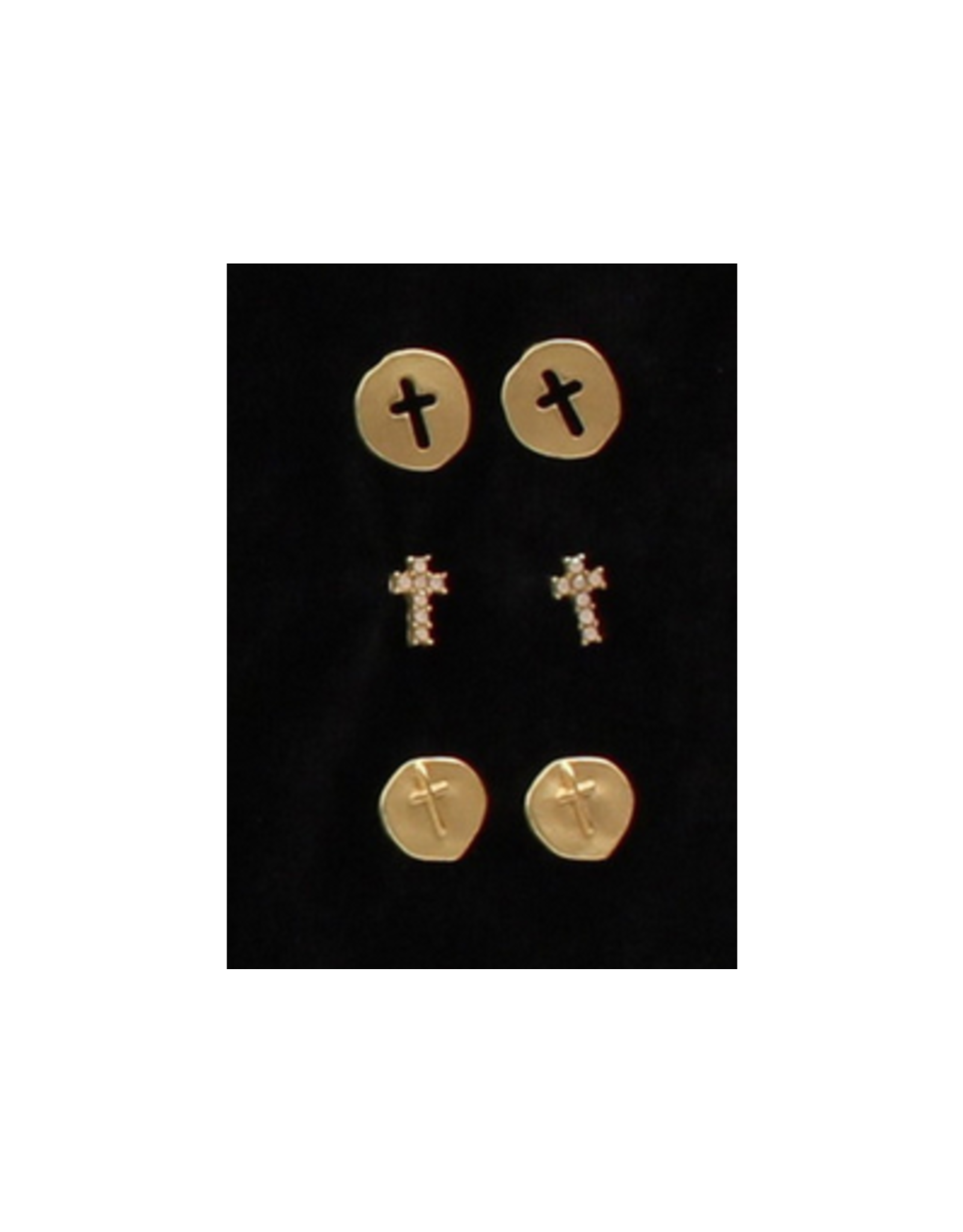 Blazin Roxx Blazin Roxx Cross Stud Earring Set 3049835