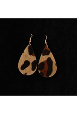 Silver Strike Silver Strike  Leopard Hair-On Earrings DE0475TG