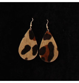 Silver Strike Silver Strike  Leopard Hair-On Earrings DE0475TG