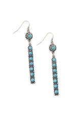 Blazin Roxx Blazin Roxx Long Turquoise Bar Earrings 29120