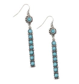 Blazin Roxx Blazin Roxx Long Turquoise Bar Earrings 29120