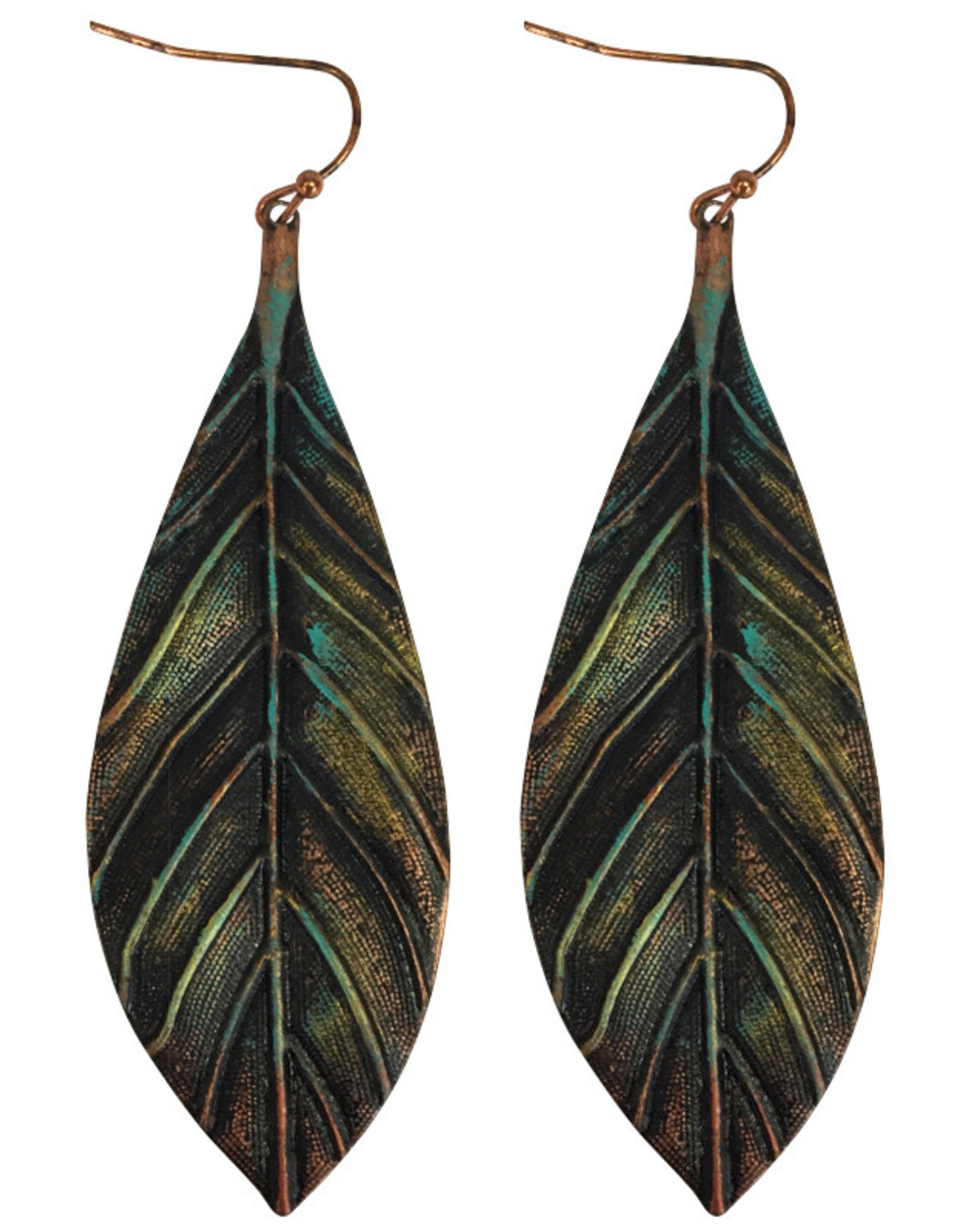 Blazin Roxx Blazin Roxx Feather Patina Earrings 30836