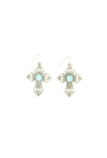 Blazin Roxx Blazin Roxx Turquoise Cross Earrings 29553