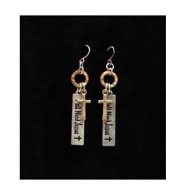 Silver Strike Silver Strike Y'all Need Jesus Earrings D4600111