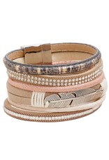 Blazin Roxx Blazin Roxx Feather Rose Gold Bracelet 29064