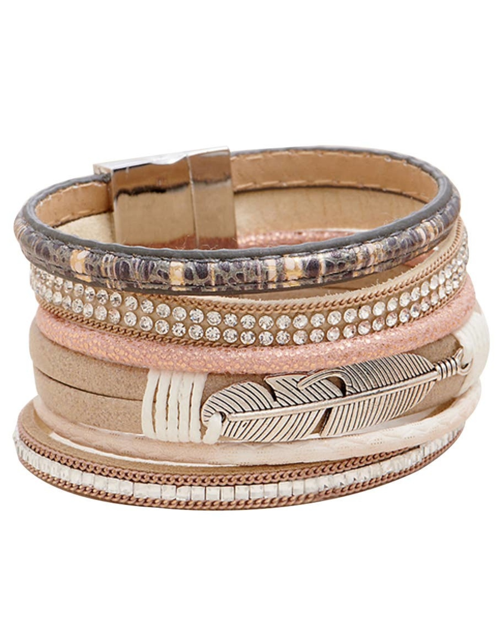 Blazin Roxx Blazin Roxx Feather Rose Gold Bracelet 29064