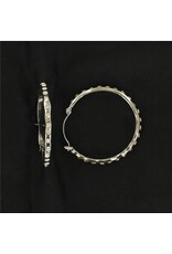 Blazin Roxx Blazin Roxx Rhinestone Hammered Hoop Earrings 30326