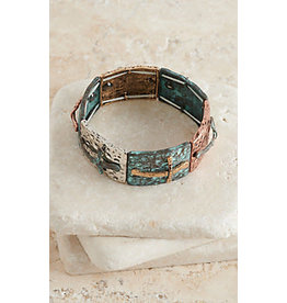 Blazin Roxx Blazin Roxx Patinaed Cross 29046 Bracelet