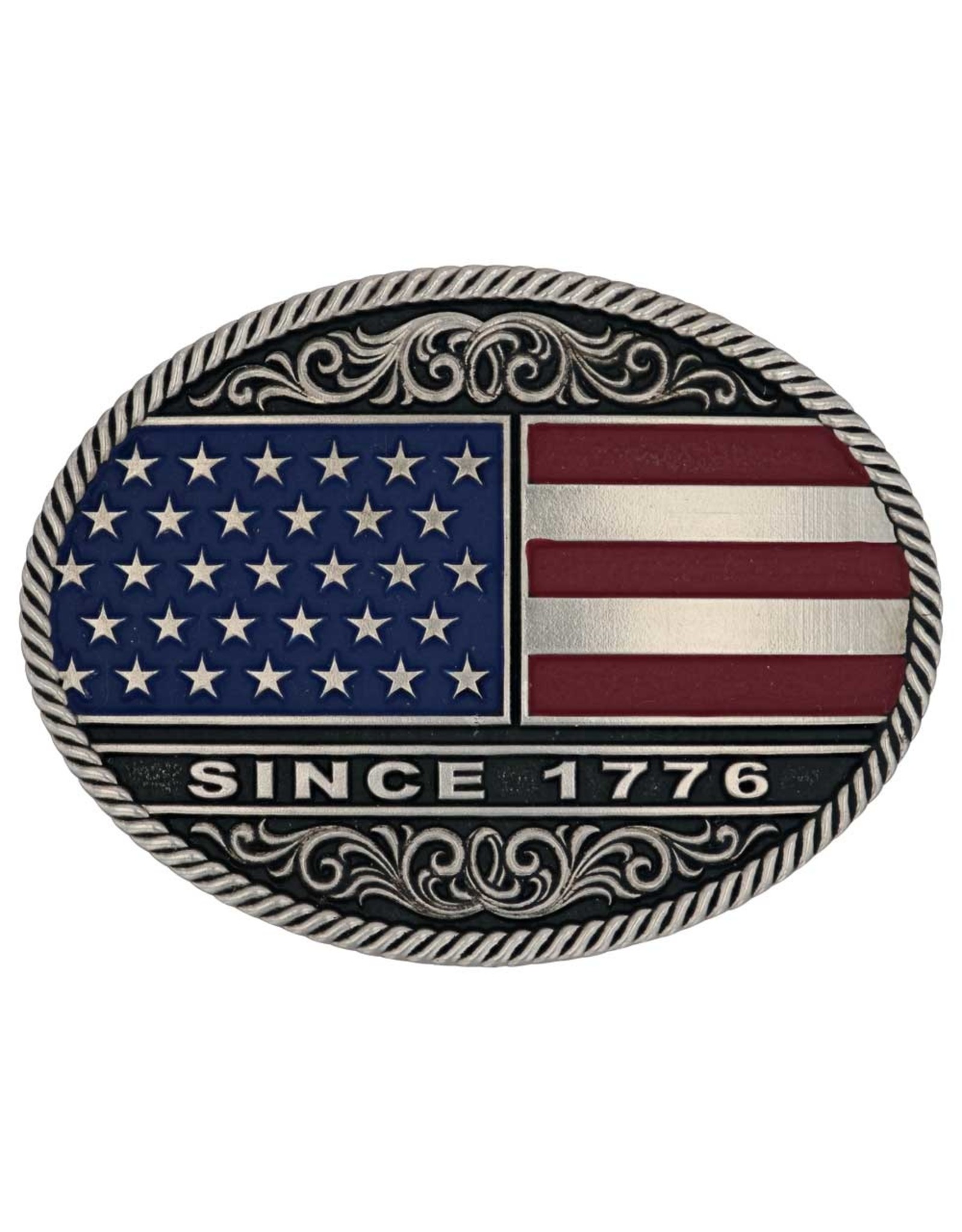 Attitude Jewelry Attitude Since 1776 American Flag Belt Buckle A867
