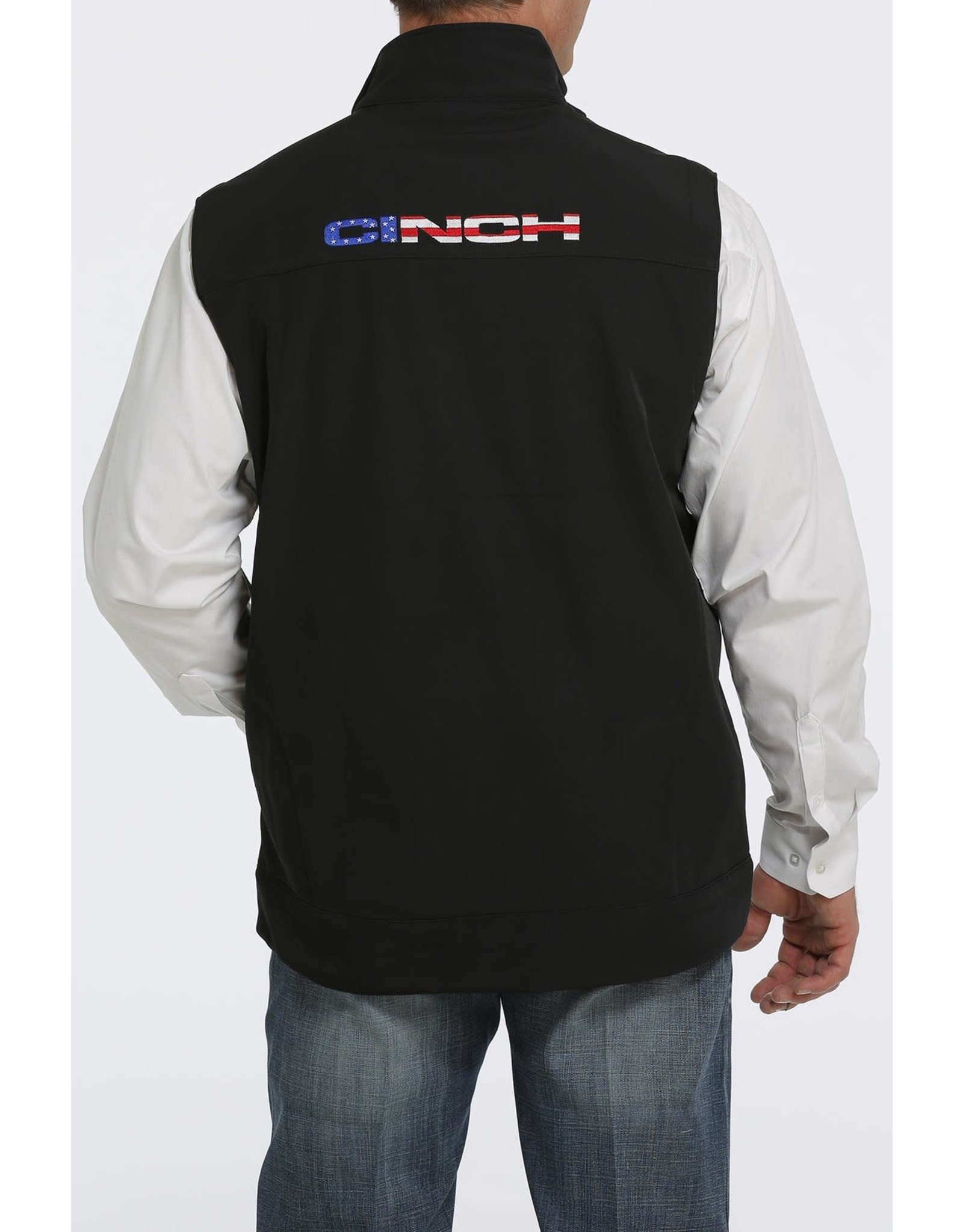 Cinch Men’s Black Flag MWV1541005-Blk Vest