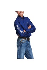 Ariat Ariat Kids Team Logo Button Up 10030164 Blue Western Shirt