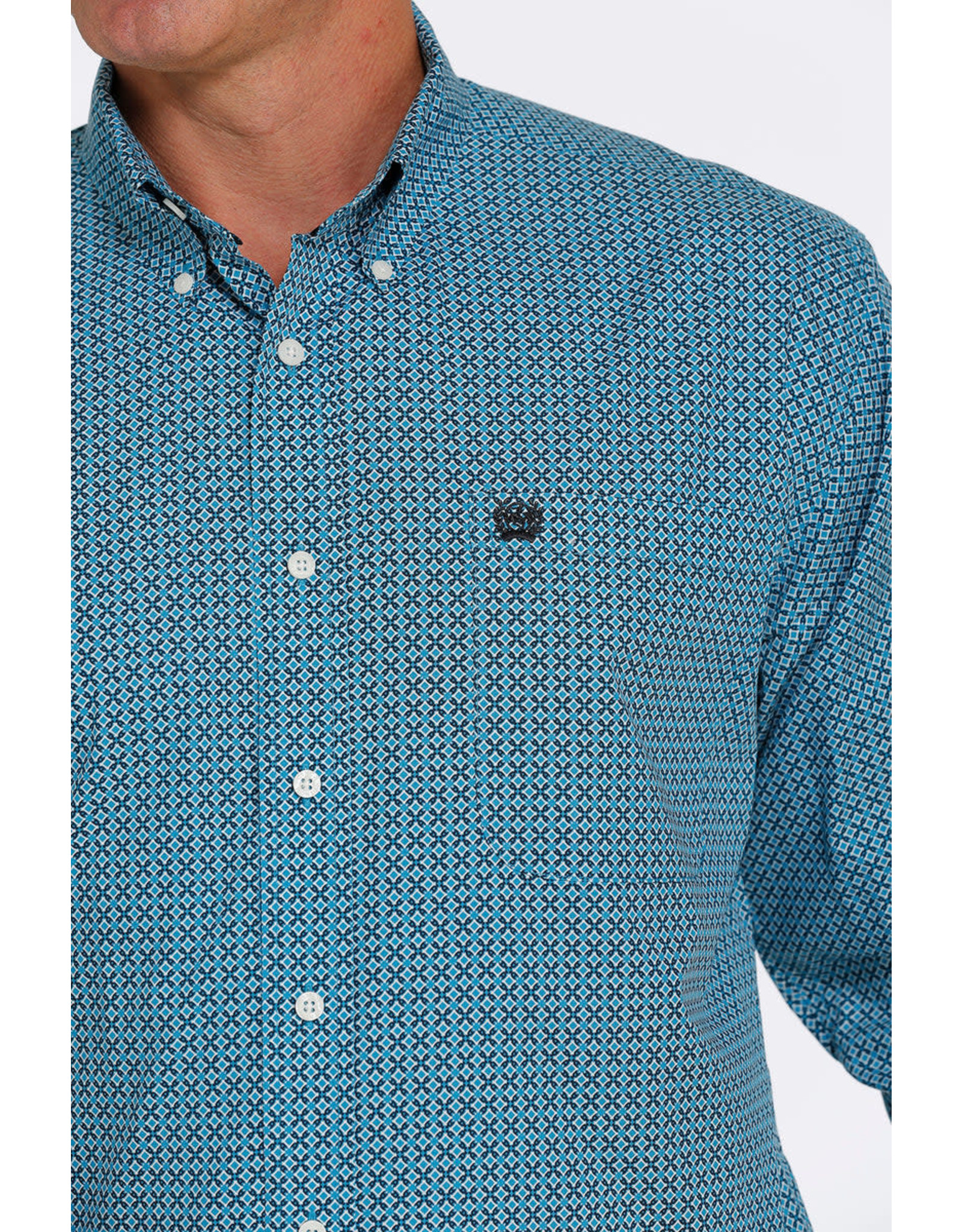 Cinch Men's Turquoise Geo Print MTW1105440 Button Down Shirt