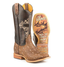 Tin Haul Mens The Gospel John 3:16 Outsole Western Boots 14-020-0077-0426 TA