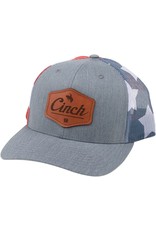 Cinch Cinch Mens Flag Leather Patch MCC0800009 Trucker Hat