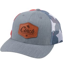 Cinch Cinch Mens Flag Leather Patch MCC0800009 Trucker Hat