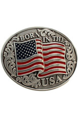 Nocona Born In the USA Flag Buckle 37594