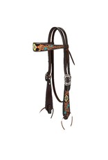 Weaver Turquoise Cross Navajo Beaded Headstall Browband 45000-01-00