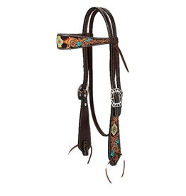 Weaver Turquoise Cross Navajo Beaded Headstall Browband 45000-01-00