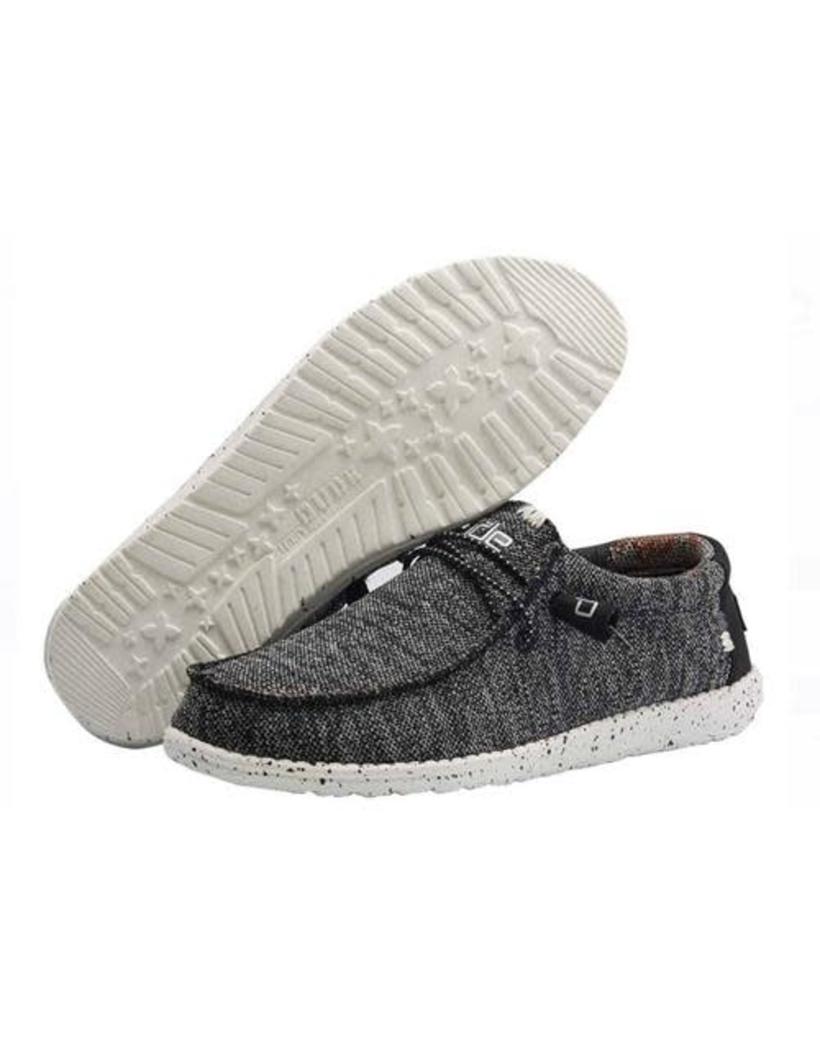 Hey Dude Men's Wally Sox Stitch Black/White (110354912) 40161-0YH Casual Shoes