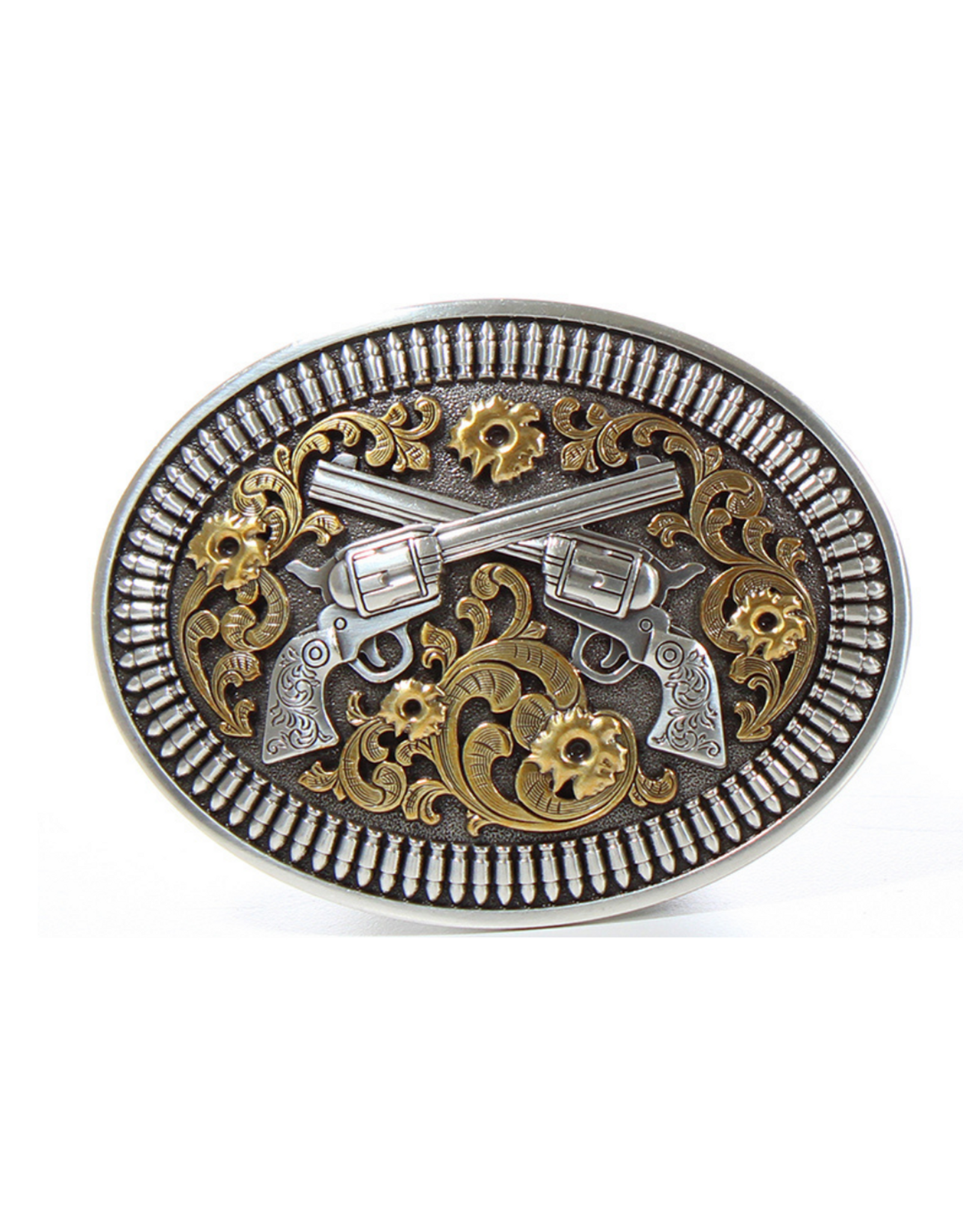 M&F Nocona Belt Buckle 37009 Crossing Guns Buckle