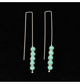 Silver Strike Silver Strike Aqua Bead Drop Earrings D4600114