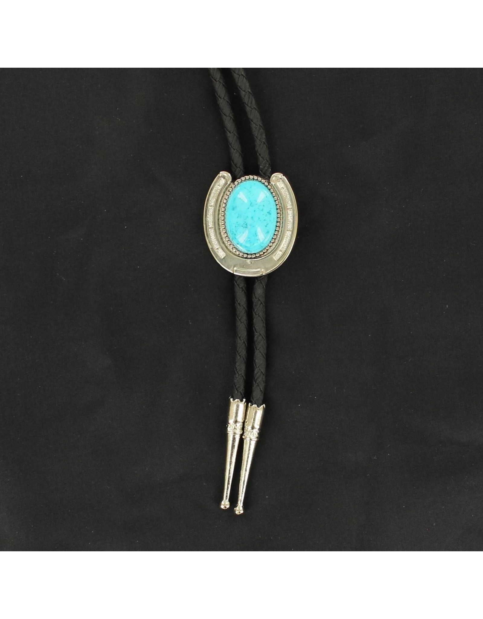 Double S Double S Turquoise Stone Horseshoe Bolo 22108