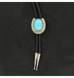 Double S Double S Turquoise Stone Horseshoe Bolo 22108
