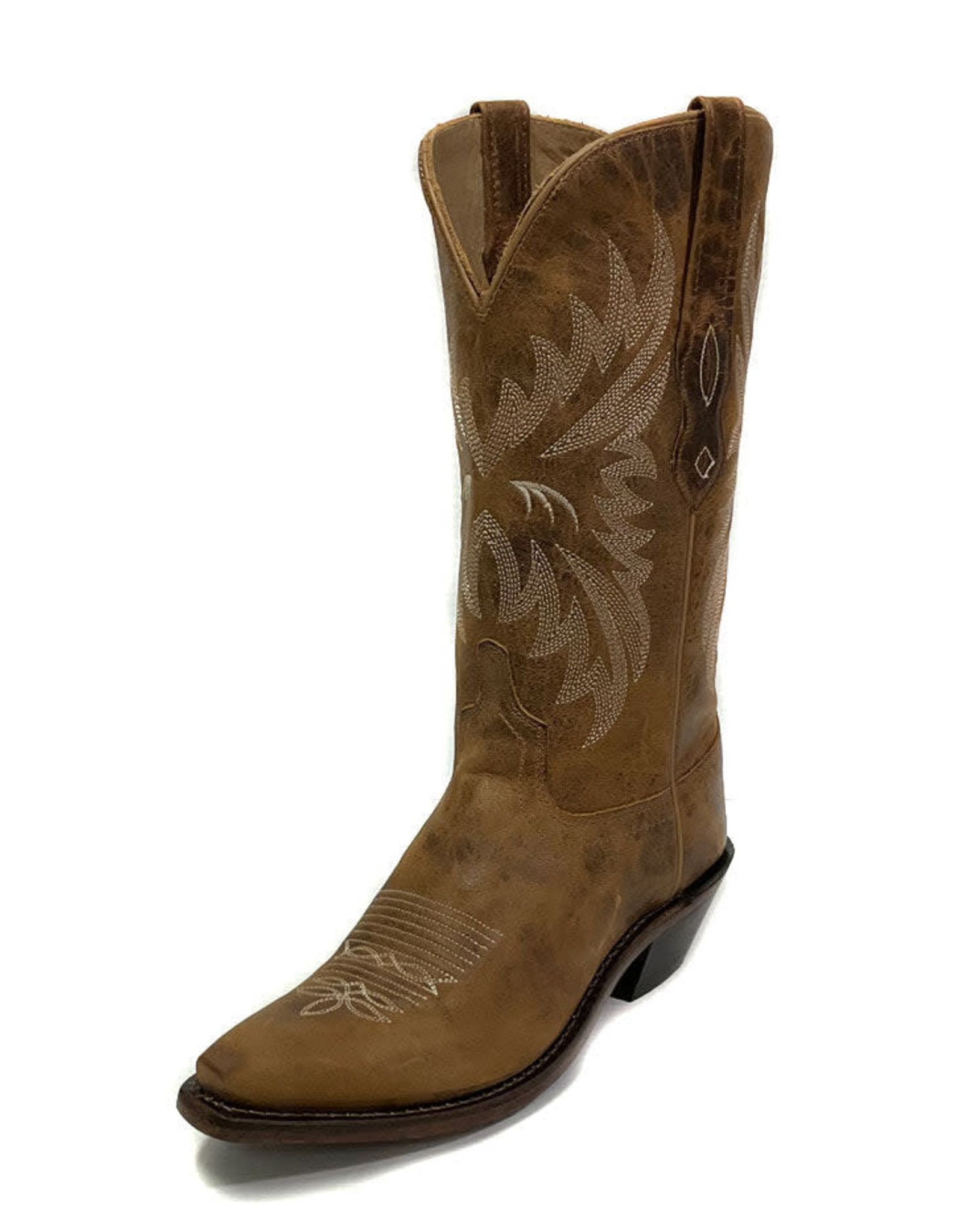 Old West Old West Ladies LF1610 Distressed Tan Snip Toe Western Boots