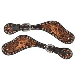 Circle Y Circle Y Dusty Floral Ladies/Youth 1019-35-SV Spur Straps