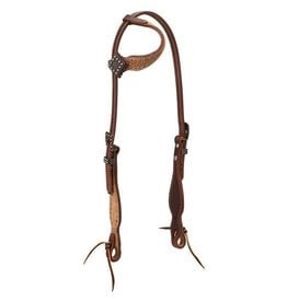 Weaver Rough Out Oiled Canyon Rose One Ear Headstall 10-0751