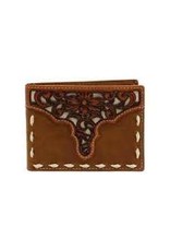 Ariat Ariat Passcase Cognac Inlay Floral Tooled A3547344 Bifold Wallet