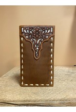 Ariat Floral Overlay Buckstitched Rodeo Wallet A3547144