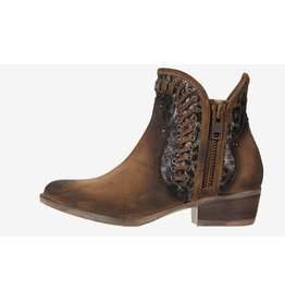 Circle G Ladies Taupe Studs & Woven Bootie  Q0199 Western Booties