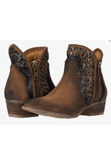 Circle G Ladies Taupe Studs & Woven Bootie  Q0199 Western Booties