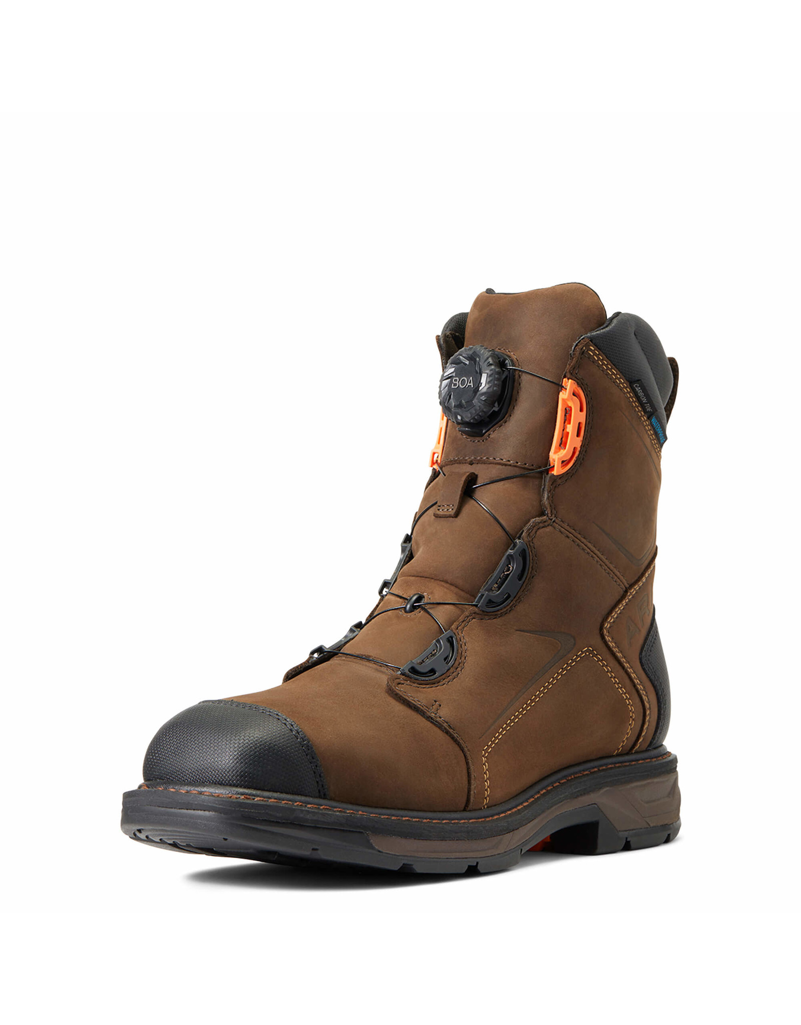 Ariat Men's Workhog XT 8” BOA H2O Chocolate Brown 10038922 Carbon Toe Work Boots