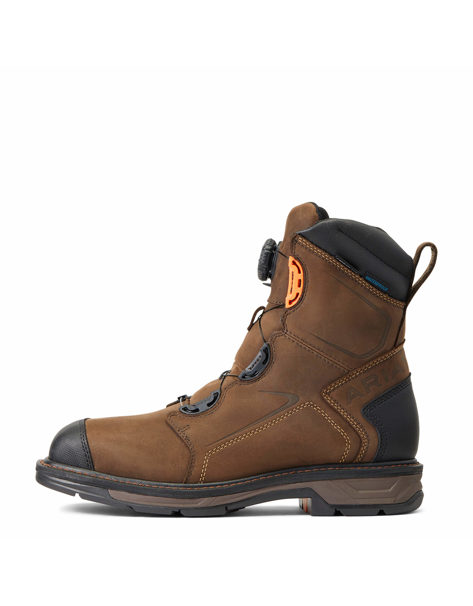 Ariat Men's Workhog XT 8” BOA H2O Chocolate Brown 10038922 Carbon Toe Work Boots
