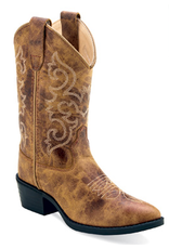 Old West Old West Kids Distressed Calf Leather 8175 Western Boots