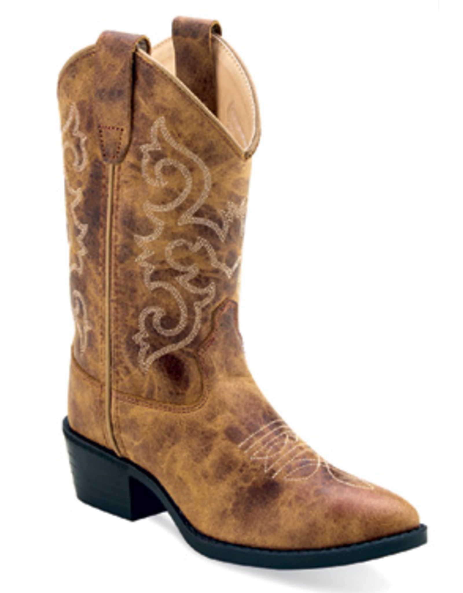 Old West Old West Kids Distressed Calf Leather 8175 Western Boots